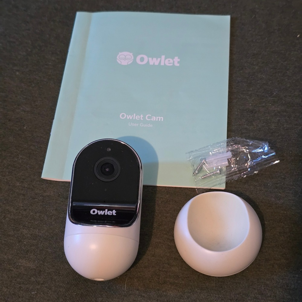 Owlet Cam Smart Baby Monitor OS1.0 White HD Video Night Vision Two-Way Audio